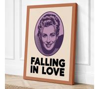 Falling in Love Vintage Canvas Wall Art Print 36x24 Inch