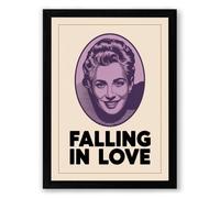 Falling in Love Vintage Framed Wall Art Print A3 (42×29.7cm) Black, Wall Decor for Living Room, Bedroom, Office & Home, Ready to Hang, Art Gift