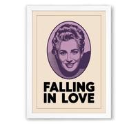 Falling in Love Vintage Framed Wall Art Print A3 (42×29.7cm) White, Wall Decor for Living Room, Bedroom, Office & Home, Ready to Hang, Art Gift