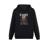 Falling in Reverse Band Fuck The Rest Hoodies Long Sleeve Pullover Loose Hoody Sweatershirt Black M