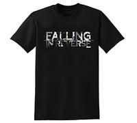 Falling in Reverse Word Letters Personality T-Shirt Graphic Mens Basic Black Unisex Cotton Casual Tee L