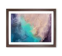 Falling Into Bliss In Abstract Modern Art Framed Wall Art Print, Ready to Hang Picture for Living Room Bedroom Home Office Décor, Walnut A3 (46 x 34 cm)