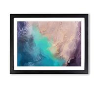 Falling Into Bliss In Abstract Modern Art Framed Wall Art Print, Ready to Hang Picture for Living Room Bedroom Home Office Décor, Black A2 (64 x 46 cm)
