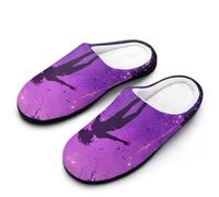 Falling Into The Real World Breathable Slippers Women Slip On Winter Warm House Slippers Shoes Bedroom 7-8（39-40