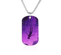 Falling Into The Real World Fashion Pendant Necklace Chain Personalized Graphic Jewellery