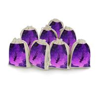 Falling Into The Real World Reusable Drawstring Bags 8 Pcs Jewellery Favour Pouch Christmas Halloween Candy