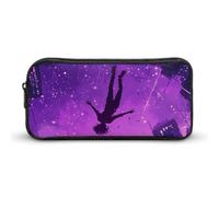 Falling Into The Real World Simple Pencil Case Big Capacity Pouch Box Travel Makeup Bag