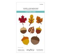 Falling Leaves Etched Dies from The Autumn Archives Collection by Kelly Bangs