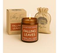 Falling Leaves Luxury Hand Poured Candle | Vegan | Eco Friendly | Hand Crafted, | 50+ Hour Burn Time | Soy Wax | Handmade | Artisan | Small Batch | Autumnal Candle