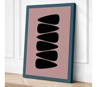 Falling Leaves Minimalist Canvas Wall Art Print 36x24 Inch