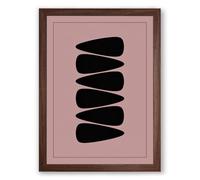 Falling Leaves Minimalist Framed Wall Art Print A1 (84.1×59.4cm) Walnut, Wall Decor for Living Room, Bedroom, Office & Home, Ready to Hang, Art Gift