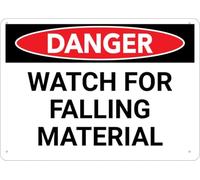 Falling Material Danger Warning Sign, Outdoor Weatherproof Rustproof Safety Aluminum Sign 12x8 Inch