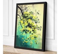 Falling Petals Botanical Canvas Wall Art Print 18x12 Inch