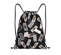 Falling Playing Cards Women Men Drawstring Bag Waterproof Pe Bag Lightweight String Backpack For Travel Football Holidays Picnic