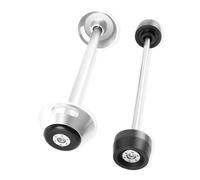 Falling Protection Motorcycle Front Rear Axle Fork Wheel Protector Crash Slider Compatible With Ducati SBK 848 For EVO 2009-2016(Silver)