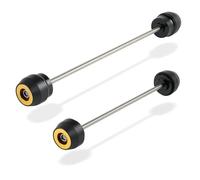Falling Protector Sliders Front Rear Wheel Axle Fork Crash Sliders Wheel Protector For Aprilia Dorsoduro 900 750 Shiver 900 2018-2021 Shiver SL 750 2008-2017 Crash Pad Protector(Gold)