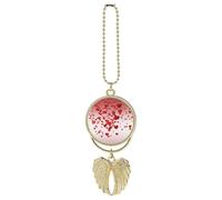 Falling Red Hearts Car Hanging Pendant, Zinc Alloy Rearview Mirror Charms - Relieve Visual Fatigue, Vintage Keychain Pendant, Lucky Car Interior Hanging Decoration, Golden-Style