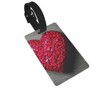 Falling Red Hearts Luggage Tag Durable ID Tag for Suitcase & Travel Bag, Travel Essential