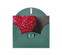 Falling Red Hearts Print Greeting card Blank card with envelope,Unique Designs for Festivals Invitations