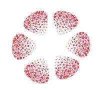 Falling Red Hearts print Guitar Picks, 12PCS Premium Celluloid Guitar Pick Medium for Acoustic Guitar, Electric Guitar, Bass