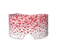 Falling Red Hearts Print Sleep Eye and Ear Muffs Mask - Adjustable Yoga Travel Headband, Keep Warm Shading Comfortable Aid