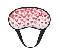 Falling Red Hearts Print Soft Comfortable Eye Mask for Sleeping Light Blocking Nap Travel Camping Night Rest