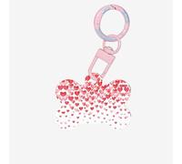 Falling Red Hearts Printing Acrylic Dog Bone Ornament,Dog Tags Personalized Pet Ornament, Key Chain Bone Shaped Id Tags