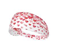 Falling Red Hearts Printing Double-Sided,Unisex Elastic Sports Headband,Ideal As A Gift for Sports-Loving Friends,Family