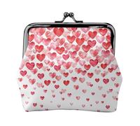 Falling Red Hearts Printing Lightweight Minimalist Wallet, Compact Coin Pouch for Gym Visits and Errands