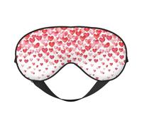 Falling Red Hearts Soft Sleep Mask Adjustable Strap Light Blocking Reversible Comfortable Night Mask