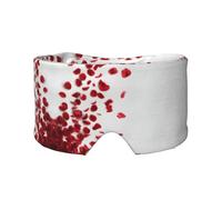 Falling Rose Petals Print Sleep Eye Mask with Earmuffs - Block Out Light Contoured Night Blindfold Eye Sleeping Mask with Ear Cover for Men Women Side Sleeper Night Gift
