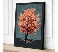 Falling Seasons Canvas Wall Art Print 36x24 Inch | Ready to Hang, Gallery Wrapped, Fade-Resistant Inks, Securely Packaged, UK Made
