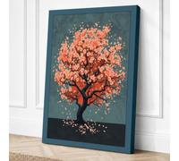 Falling Seasons Canvas Wall Art Print 36x24 Inch | Ready to Hang, Gallery Wrapped, Fade-Resistant Inks, Securely Packaged, UK Made