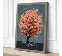 Falling Seasons Modern Canvas Wall Art Print 36x24 Inch (91 x 61 cm)