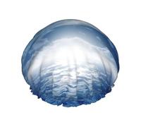 Falling Star Moon Double Layer Waterproof Shower Cap, Extra Large Soft Elastic Band, Reusable Bath Cap For Women Men,Full Print Design