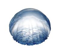 Falling Star Moon Printed Double-Layer Shower Cap, Reusable Shower Cap, Suitable For Various Hair Lengths