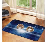 Falling Star Moon Printing Pet Absorbent Tablecloth, Special Pad For Pet Bowls, Rollable For Storage, Ideal For Pet Bowls