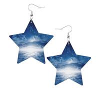 Falling Star Moon Women's Fashion Earrings, Celestial Dangle Earrings, Star Shape Jewelry for a Versatile