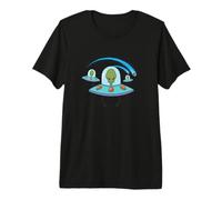 Falling Star with Aliens in The Sky Premium T-Shirt