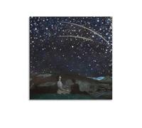 Falling Stars - Franz Von Stuck Poster Canvas Poster Wall Art Picture Prints Hanging Photo Decor Home Posters Artworks 28x28inch(70x70cm)