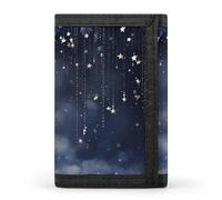 Falling Stars Trifold Wallet Cute Card Slots Holder Clutch Purse Wallets for Men Women
