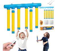Falling Sticks Game - Drop Catch Win Reaction Training Toy With 3 Adjustable Speeds, Hand-Eye Coordination, Upgrade Remote (Yellow)