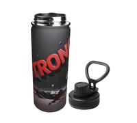 Falling Strong Word 18oz Insulated Water Bottle-Stainless Steel Sports Kettle, Leak Proof Double Wall Thermos for Gym Hiking Travel
