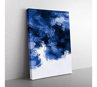 Falling Through In Abstract Modern Canvas Wall Art Print Ready to Hang, Framed Picture for Living Room Bedroom Home Office Décor, 50x35 cm (20x14 Inch)