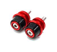 Falling With Logo Motorcycle Frame Stands Screws 8mm Slider Swingarm Spools For Kawasaki Z650 Z800 Z900 Z1000 Z1000SX ZX6R ZX10R(Rosso)