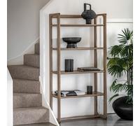 Fallon Smoked Oak Open Display Shelving Unit Smoked Oak