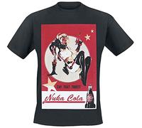 FALLOUT 4 Men's Nuka Cola Lady Short Sleeve T-Shirt, Black, XX-Large