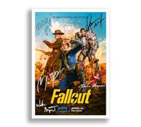 Fallout Cast Signed Autograph Poster Photo Print Framed Memorabilia tv Show Series Gift Ella Purnell Aaron Moten (A3 poster only)