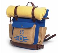 Fallout from The Wand Company: Lucy's Backpack, the authentic Vault 33 replica with fleece blanket and internal pockets for laptop, glasses and phone - officially licensed by Amazon Studios & Bethesda