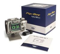 Fallout from The Wand Company: Pip-Boy life size wearable Cosplay die-cast replica. Memory foam cuff, LCD screen, FM radio, alarm clock and stand. Officially licensed collectible by Amazon Studios.